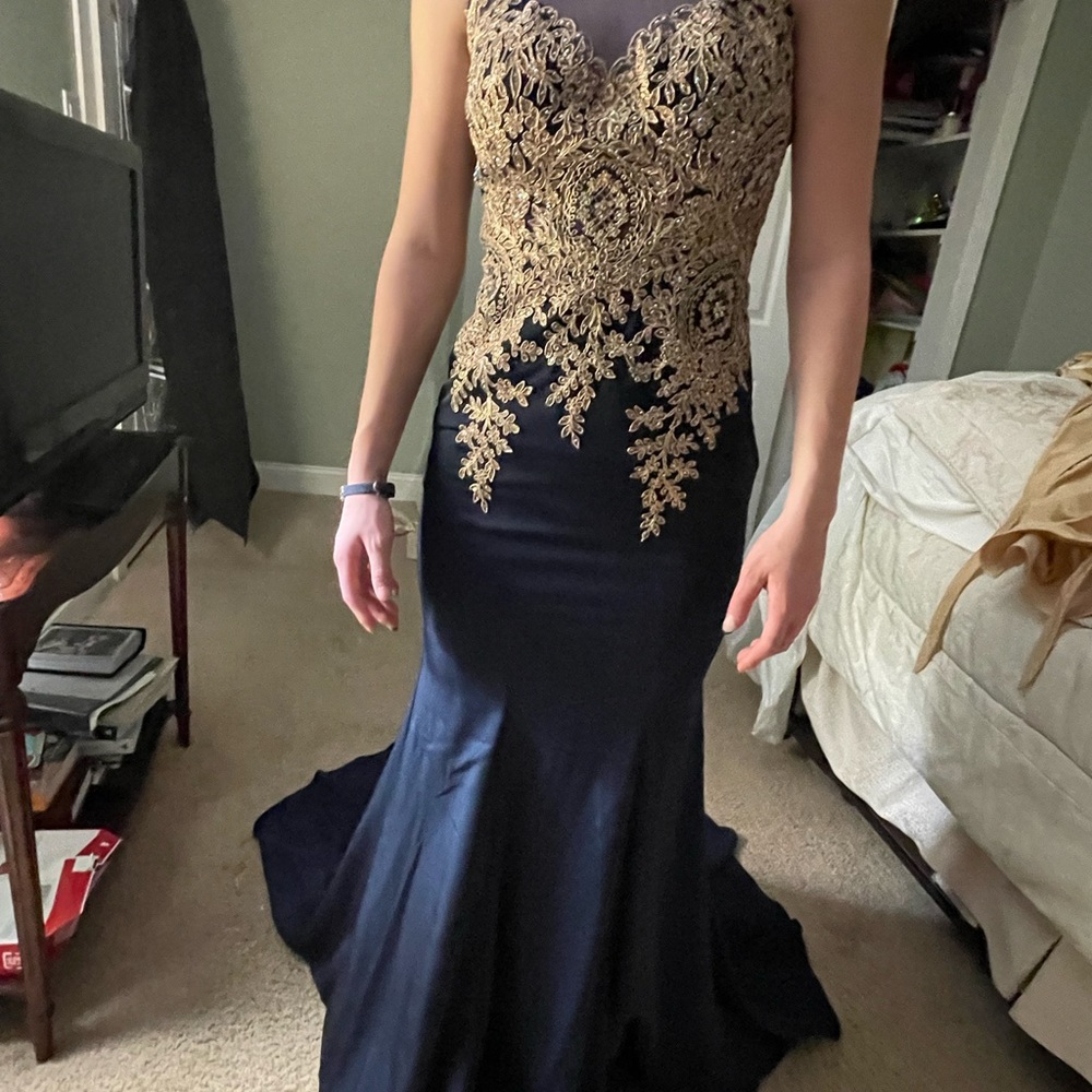 Boubou Dress Navy Blue Long